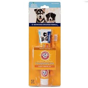 Arm & Hammer Puppy Dental Kit Enzymatic Dog Toothpaste 2.5 Oz Peanut Butter